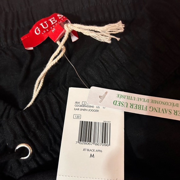 Guess Black linen cargo pants Medium! Brand new with tags! - Picture 6 of 6